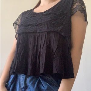 *SOLD* URBAN OUTFITTERS LACE FLOWY SHIRT